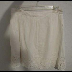 Off White Flowy Skirt